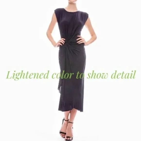 A.L.C. Emilie Midnight Blue Jersey Midi Dress size S New With Tags  NWT - Picture 3 of 16